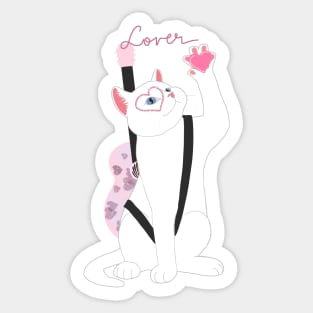 MUSICIAN LOVER CAT ERA Sticker